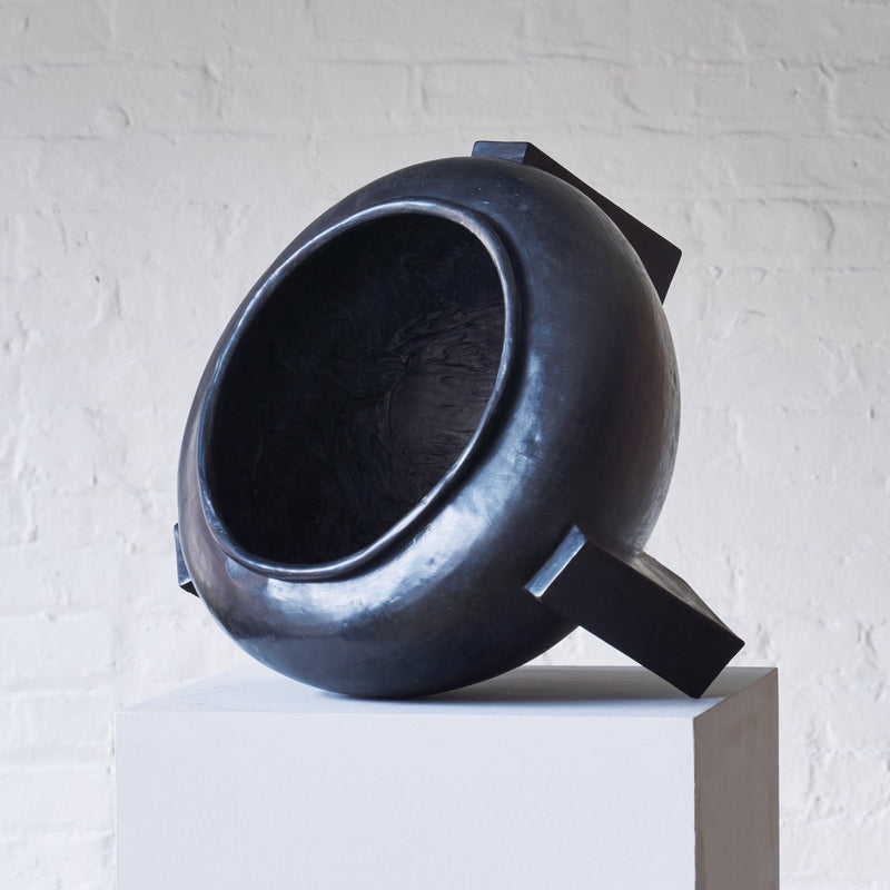 Bauhaus cachepot, black bronze
