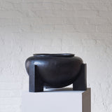 Bauhaus cachepot, black bronze