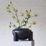 Bauhaus cachepot, black bronze