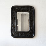 Nevelson Mirror - black bonded bronze