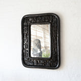 Nevelson Mirror - black bonded bronze