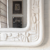 Nevelson mirror - white plaster