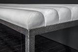 White Leather Bench