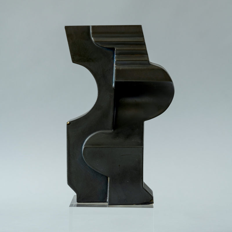 Nino Caruso Sculpture, Porcelain with Black Glaze