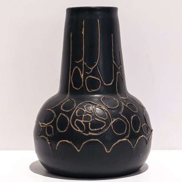 Black Patterned Vase