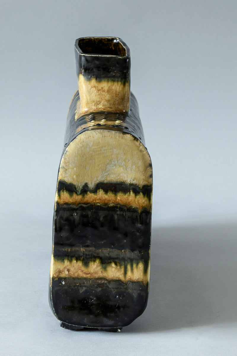 Italian Ceramic - Mustard Black Glaze