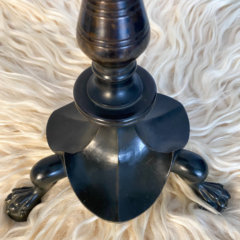 Flemish Bronze Candlestick, Marked