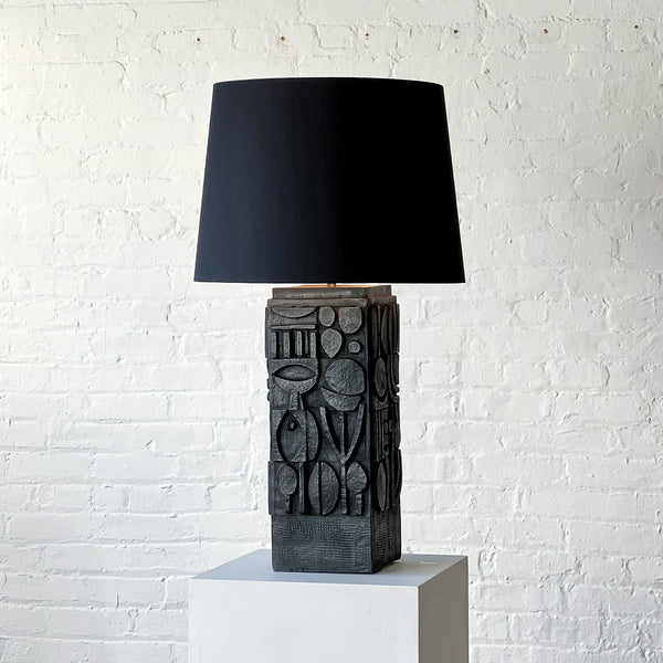 NEVELSON Lamp,   black bronze resin