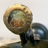 Flemish Bronze Candlestick, Marked