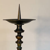 Flemish Bronze Candlestick, Marked