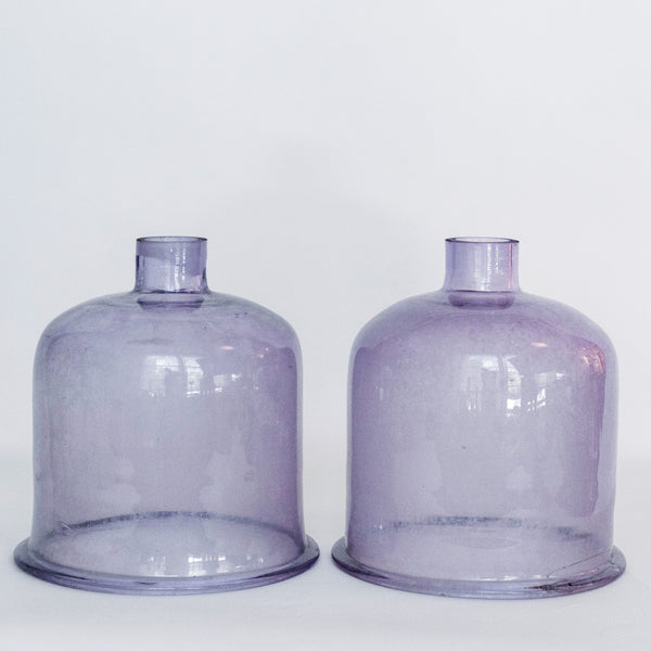 French Lavender Cloche Pair