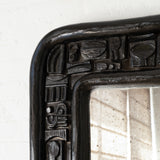 Nevelson Mirror - black bonded bronze