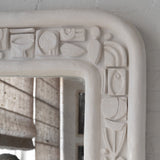 Nevelson mirror - white plaster