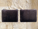 Pair of Faux Fur Metal Stools