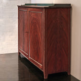 Swedish Cabinet Faux Bois Turquoise, Signed
