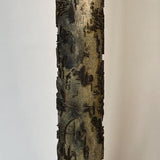 Wallpaper roll lamps, pair. Asian motifs
