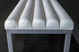 White Leather Bench