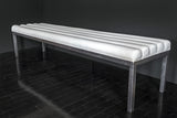 White Leather Bench